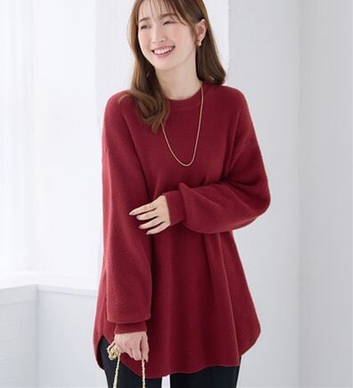 alotta（アロッタ）の「ふんわり裾ラウンドゆるニットチュニック（チュニック）」