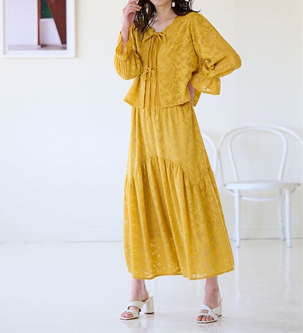 RANAN（ラナン）の「ひんやり！ジャカードドッキングワンピース（ドッキングワンピース）」｜詳細画像