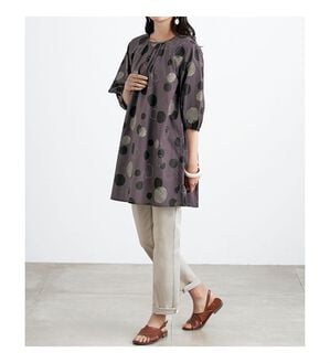 BELLUNA（ベルーナ）の「綿１００％ナチュラルプリントチュニック（チュニック）」｜詳細画像