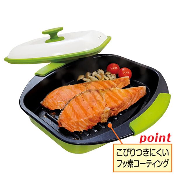 「レンジで焼けーる（角型）（調理器具）」｜詳細画像