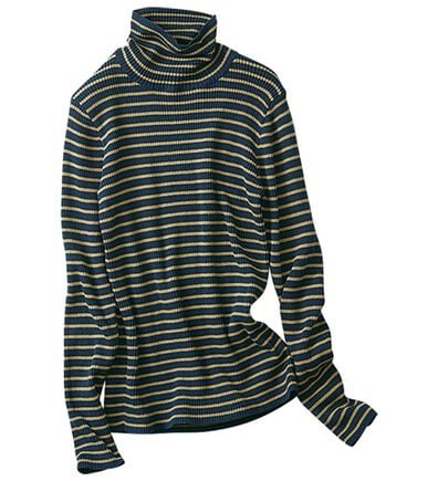 BELLUNA（ベルーナ）の「＜＆ｃｏｃｏｃｈｉ＞ハピネスコットン１００％×吸湿発熱リブタートルニット（ニット・セーター）」