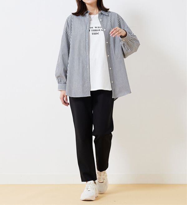 BELLUNA（ベルーナ）の「ツイルジャージー素材テーパードパンツ（テーパードパンツ）」｜詳細画像