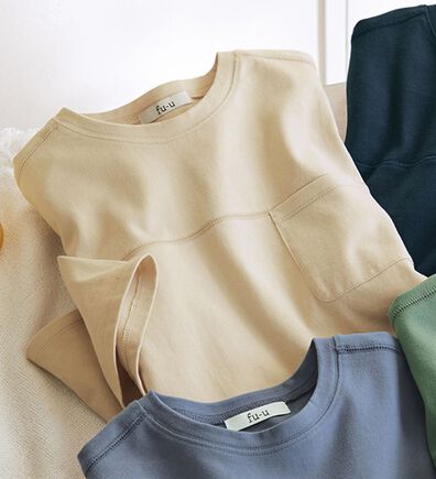 ルフラン（ルフラン）の「＜ｆｕ－ｕ＞日本製　綿１００％ステッチプルオーバー（カットソー）」