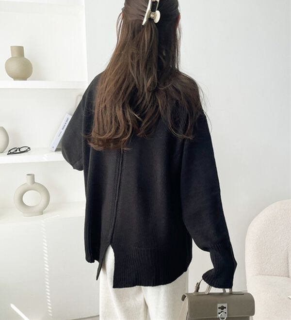 GeeRA（ジーラ）の「バックスリットニットトップス（ニット・セーター）」｜詳細画像