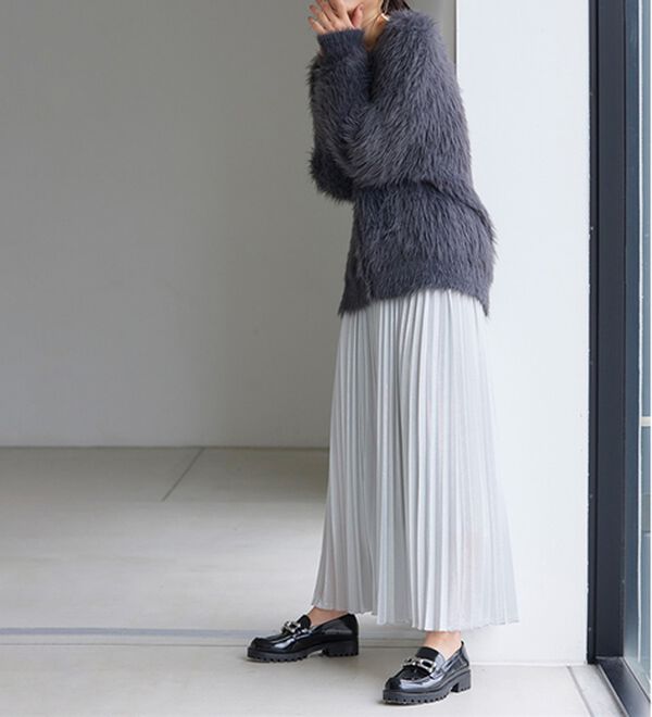 RANAN（ラナン）の「シャイニープリーツスカート（ロングスカート）」｜詳細画像