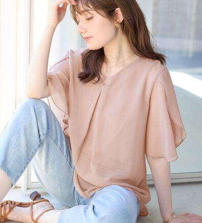 alotta（アロッタ）の「【接触冷感】インナー付チューリップ袖チュニック（チュニック）」