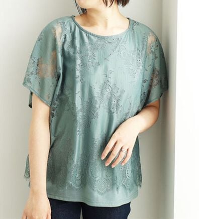 BELLUNA（ベルーナ）の「ラッセルレースバックシャンプルオーバー（カットソー）」