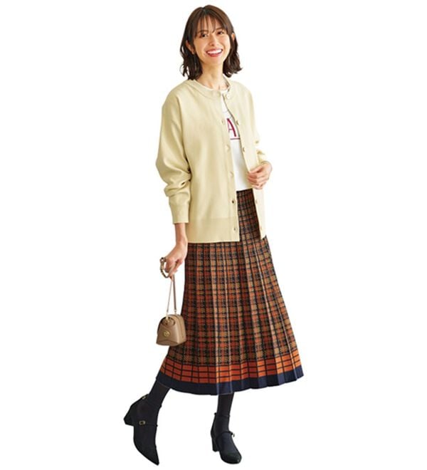 BELLUNA（ベルーナ）の「ジャカードニットプリーツスカート（ロングスカート）」｜詳細画像