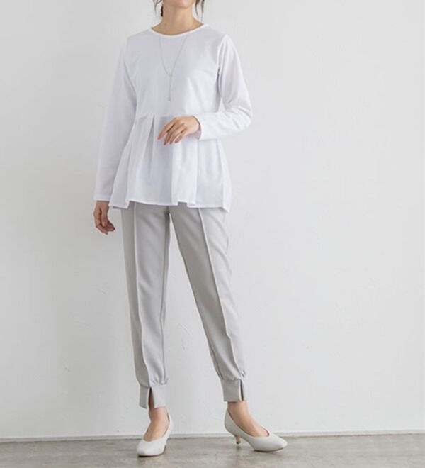 Pierrot（ピエロ）の「ライトスウェットタックデザインプルオーバー（カットソー）」｜詳細画像