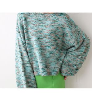 GeeRA（ジーラ）の「ミックスシャギーショートニット（ニット・セーター）」｜ミント