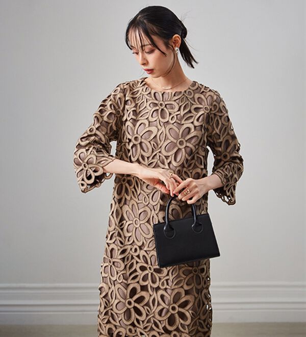 RANAN（ラナン）の「花柄ケミカルレースワンピース（プリントワンピース）」｜詳細画像