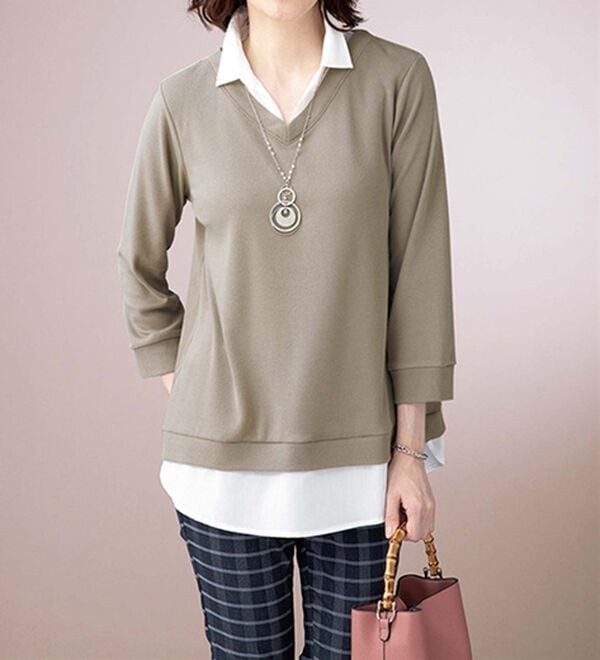 ルフラン（ルフラン）の「【３色組】コーデ済　ニットソーチュニック（チュニック）」｜詳細画像