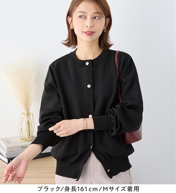 Viola e Viola（ヴィオラ エ ヴィオラ）の「むぎゅっと質感ゴールドボタンニットカーデ（ニットカーディガン）」｜詳細画像