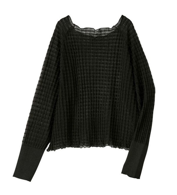 GeeRA（ジーラ）の「ジャカードシアーニットプルオーバー（ニット・セーター）」｜詳細画像