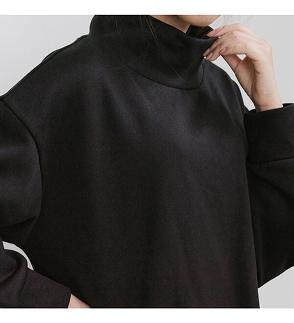 RANAN（ラナン）の「【アンチピリング】裏起毛ハイネックプルオーバー（カットソー）」｜詳細画像