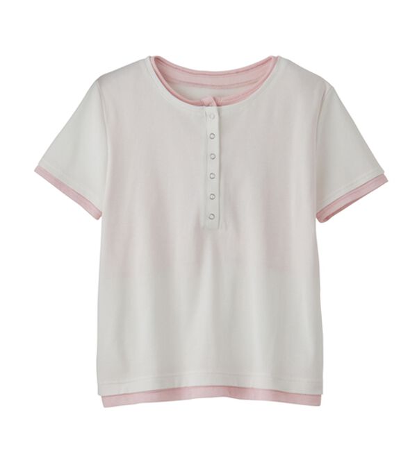 RANAN（ラナン）の「レイヤード風ヘンリーネックTシャツ（カットソー）」｜詳細画像