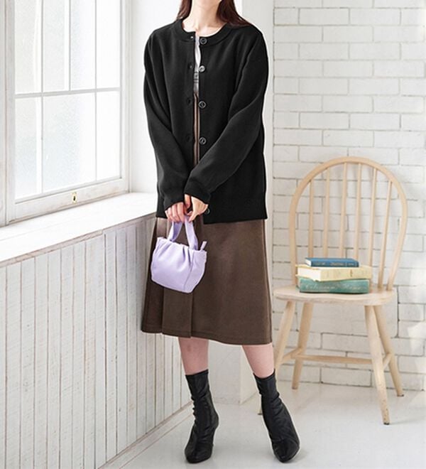 BELLUNA（ベルーナ）の「洗える！軽い！配色使いニットカーディガン（ニットカーディガン）」｜詳細画像