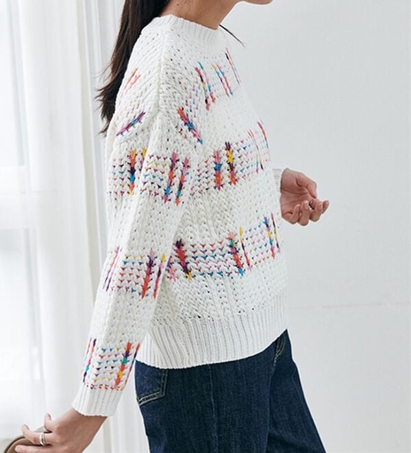 RANAN（ラナン）の「カラフルニットプルオーバー（ニット・セーター）」｜詳細画像