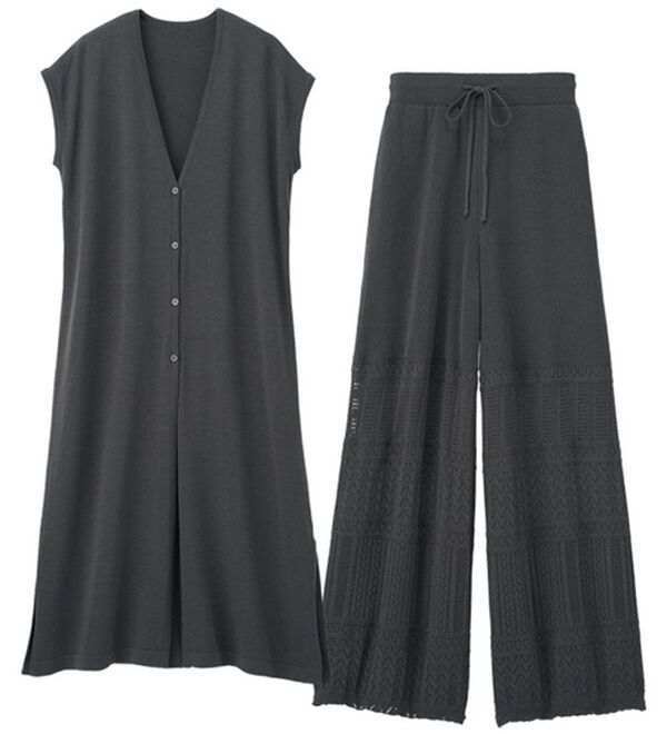 RANAN（ラナン）の「夏でも涼しい！綿１００％ニットセットアップ（セットアップ）」｜詳細画像