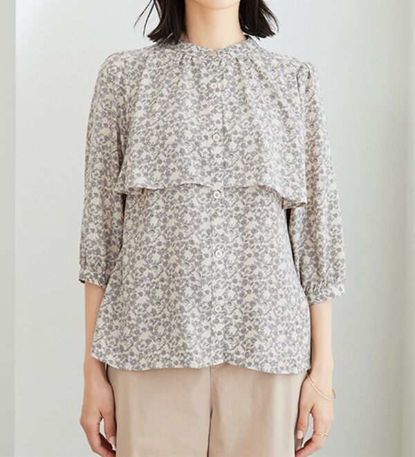 BELLUNA（ベルーナ）の「ケープ風デザインブラウス（ブラウス）」｜詳細画像