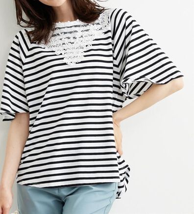 BELLUNA（ベルーナ）の「レース使いポンチョデザインプルオーバー（カットソー）」