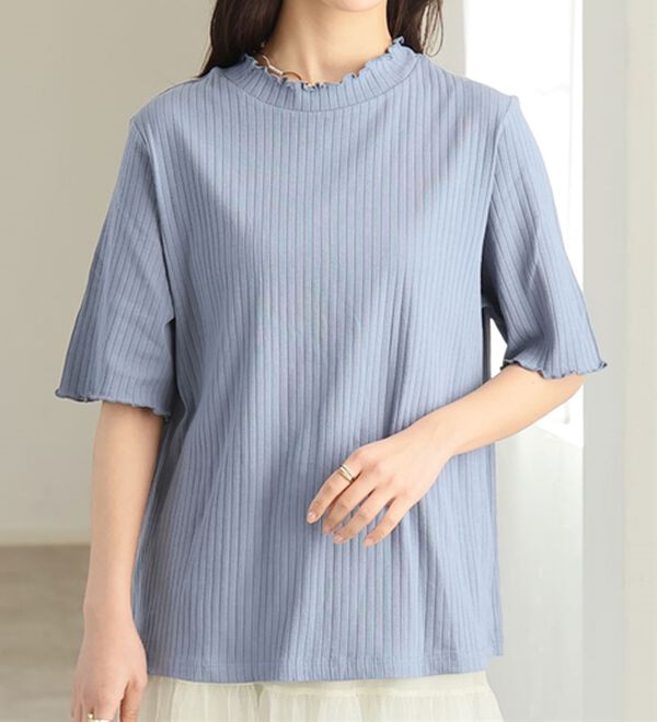 A HAPPY MARILYN（アハッピーマリリン）の「【Ｌ～８Ｌ】綿タッチで極上の着心地、選べるテレコリブトップス。（カットソー）」｜詳細画像