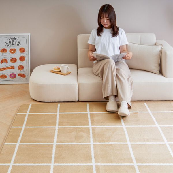 iellio（イエリオ）の「北欧調洗えるはっ水フランネルラグ＜ロングシーズン・床暖対応・洗濯可能・ウォッシャブル・おしゃれ・はっ水＞（ラグ）」｜詳細画像