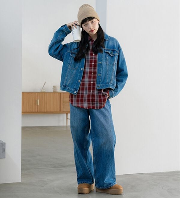 BELLUNA（ベルーナ）の「サラッと軽い！チェック柄シャツ（シャツ）」｜詳細画像