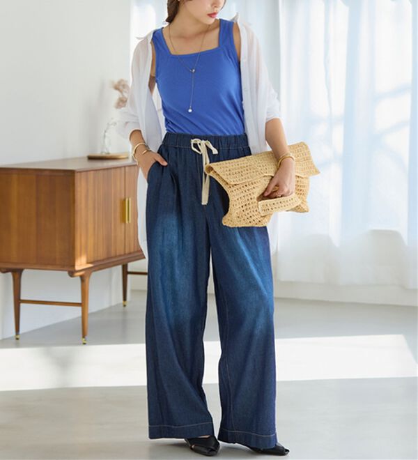 Viola e Viola（ヴィオラ エ ヴィオラ）の「保冷剤ポケット付スクエアタンクトップ（タンクトップ・キャミソール）」｜詳細画像