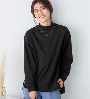 Viola e Viola（ヴィオラ エ ヴィオラ）の「あったかニットソーリブトップス（チュニック）」｜ブラック