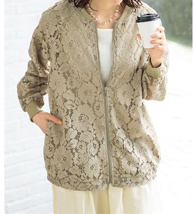 ルフラン（ルフラン）の「上品レースのエレガントブルゾン（ブルゾン）」