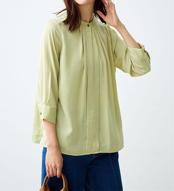 RANAN（ラナン）の「２ＷＡＹネックビンテージサテンブラウス（ブラウス）」｜詳細画像