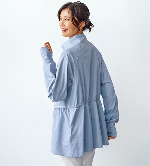 BELLUNA（ベルーナ）の「ギャザー切替ラッシュガードＵＶ対策ジャケット（パーカー）」｜詳細画像