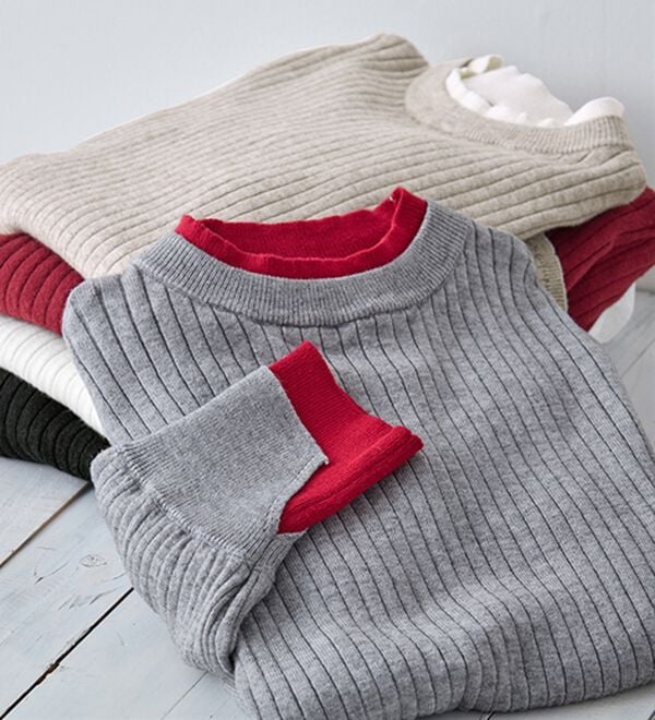 GeeRA（ジーラ）の「【再入荷】レイヤード風モチっと柔らかリブニット（ニット・セーター）」｜詳細画像