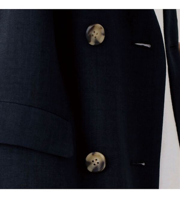 BELLUNA（ベルーナ）の「麻調素材ノーカラージレ（ジレ）」｜詳細画像