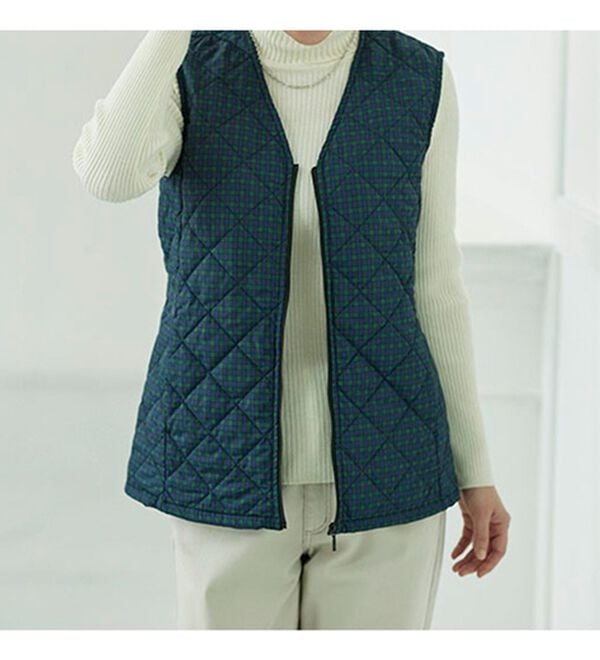 BELLUNA（ベルーナ）の「【マジ軽ウォーム】蓄熱保温キルトベスト（ポーチ付）（ベスト）」｜詳細画像