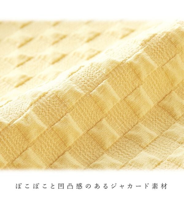 RANAN（ラナン）の「パール調ボタン付ジャカードフレアーブラウス（チュニック）」｜詳細画像