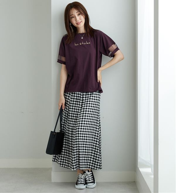 BELLUNA（ベルーナ）の「【接触冷感】ヒンヤリ冷感！箔プリントロゴプルオーバー（カットソー）」｜詳細画像