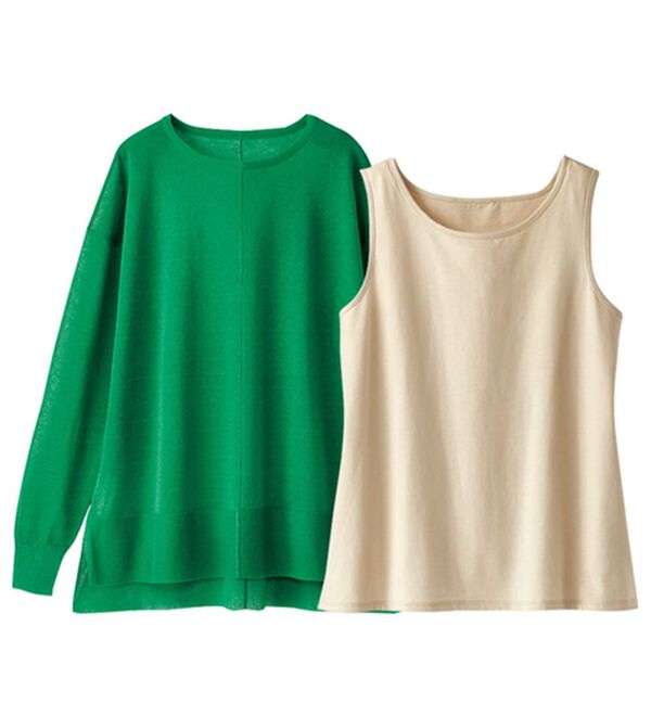 BELLUNA（ベルーナ）の「サラッと爽快！シアー素材ゆったりアンサンブル（アンサンブル）」｜詳細画像