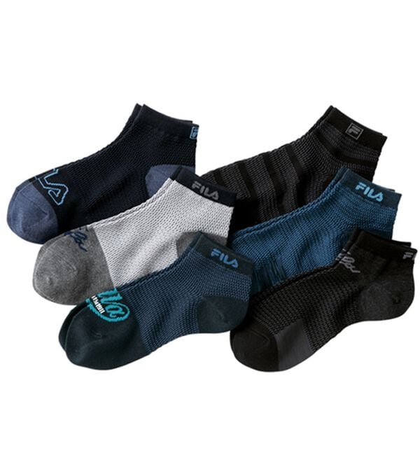 「【６足組】＜フィラ＞風通す！ビッグメッシュソックス（メンズ靴下・タイツ）」｜6足組