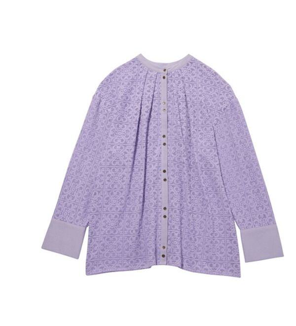 GeeRA（ジーラ）の「前後２ＷＡＹブロック柄レースシャツ（シャツ）」｜詳細画像