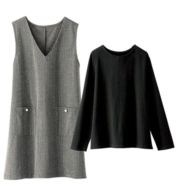 BELLUNA（ベルーナ）の「ジャカード素材ジャンスカアンサンブル（アンサンブル）」｜詳細画像