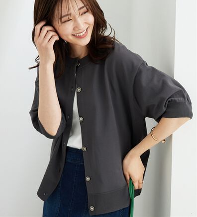 BELLUNA（ベルーナ）の「【快適Ｌａｂ．】洗える！軽い！５分袖ニットカーディガン（ニットカーディガン）」