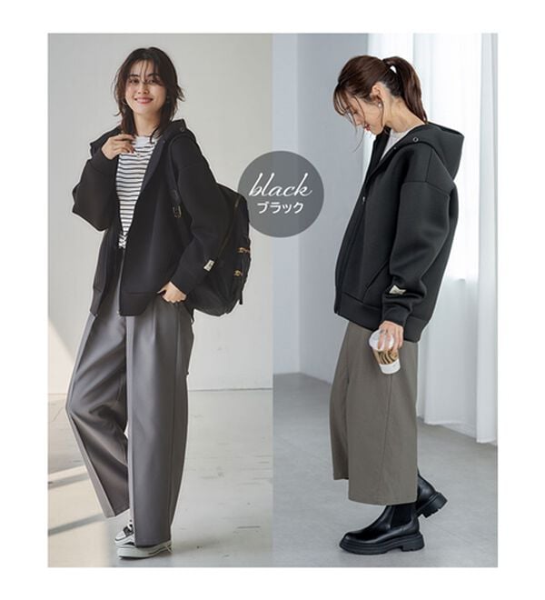 BELLUNA（ベルーナ）の「肩が疲れにくい！マシュマロ感覚ジップフーディー（ブルゾン）」｜詳細画像