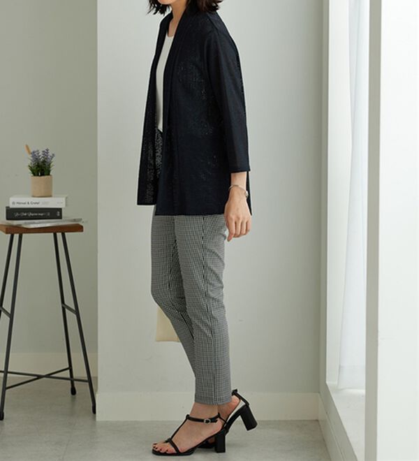 BELLUNA（ベルーナ）の「メッシュ素材トッパーカーディガン（ニットカーディガン）」｜詳細画像