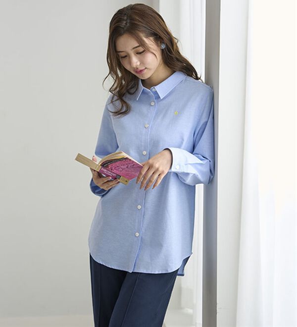 BELLUNA（ベルーナ）の「【ＰＯＬＯ　ＢＣＳ】オックス素材刺しゅうシャツ（シャツ）」｜詳細画像