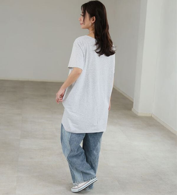 A HAPPY MARILYN（アハッピーマリリン）の「【Ｍ～８Ｌ】選べる袖！コク－ンシルエットチュニック（チュニック）」｜詳細画像