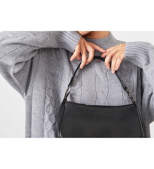 BELLUNA（ベルーナ）の「ケーブル柄ロング丈ニットワンピース（ニットワンピース）」｜詳細画像