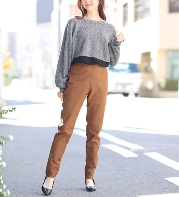 A HAPPY MARILYN（アハッピーマリリン）の「【Ｍ～８Ｌ】楽ちん暖かスキニーパンツ（スリム・スキニーパンツ）」｜詳細画像