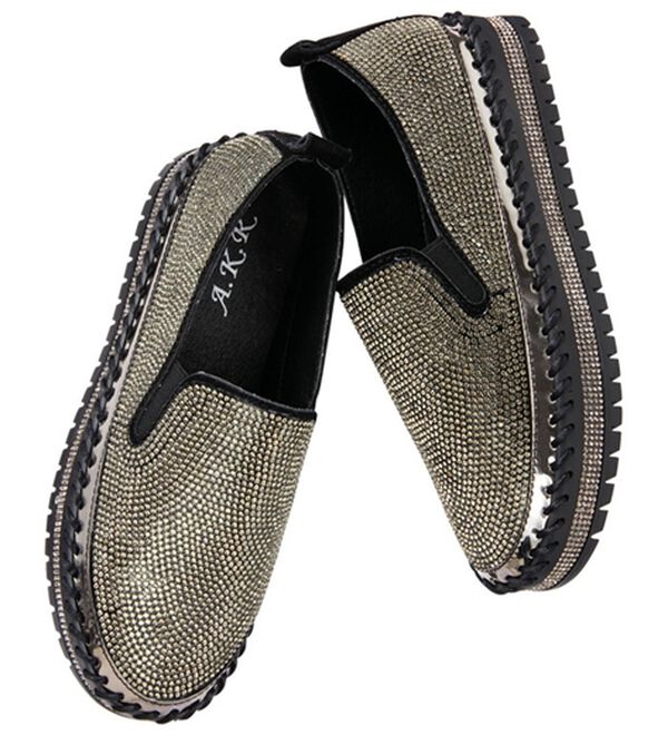 ステッチ使いラインストーンスリッポンスニーカー - ベルーナ【公式】 